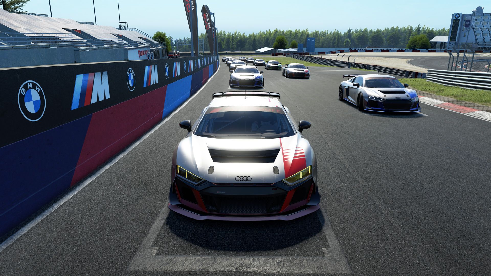 Parrilla de Audi R8 LMS GT3 formada en el Nürburgring GP
