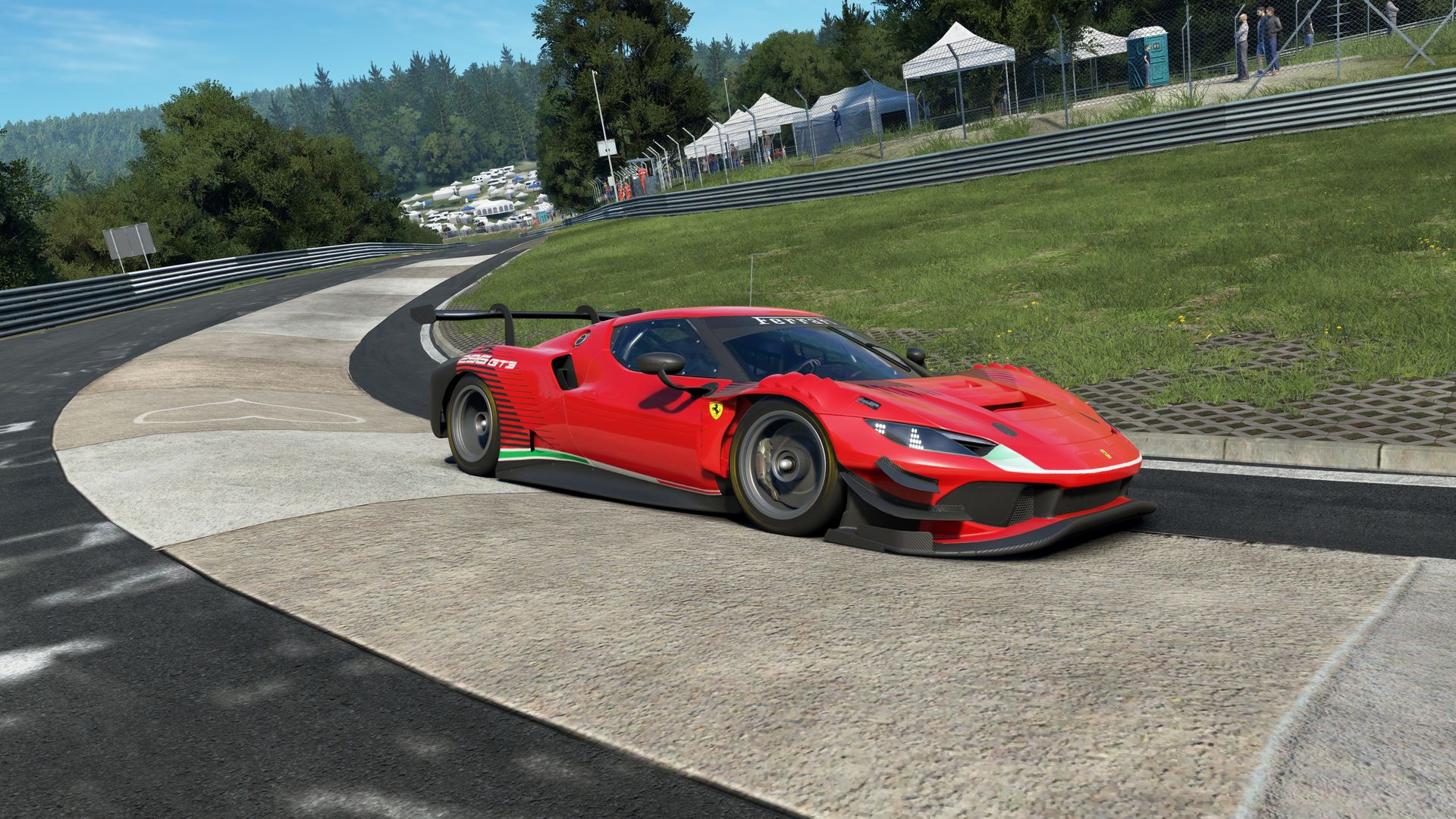 296 GT3 apurando el exterior del piano