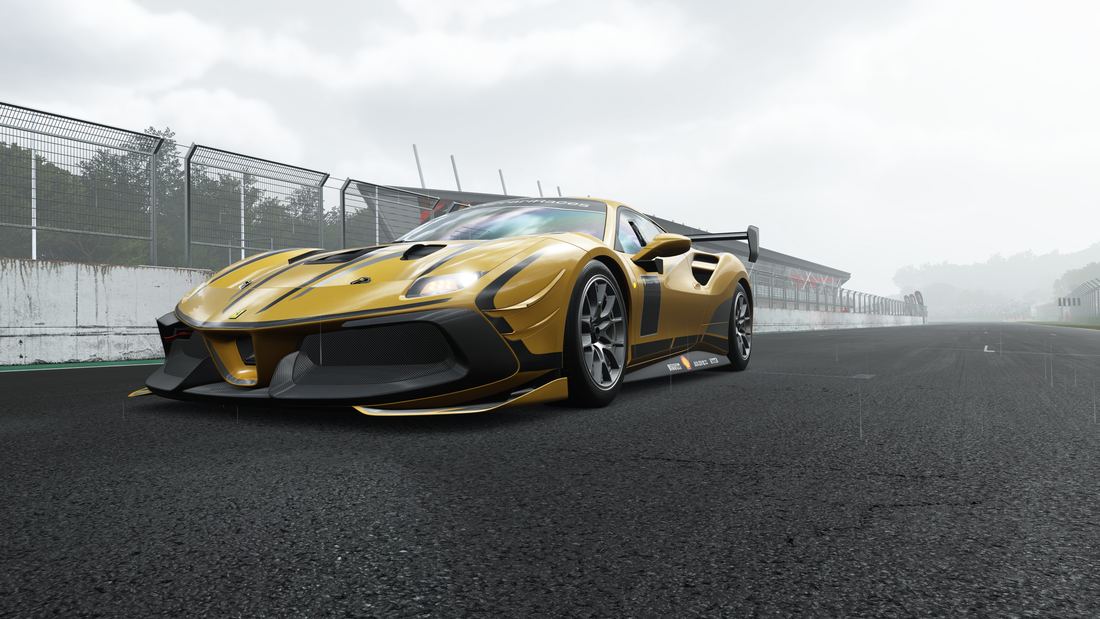 Ferrari 488 Challenge en el pit lane de Monza
