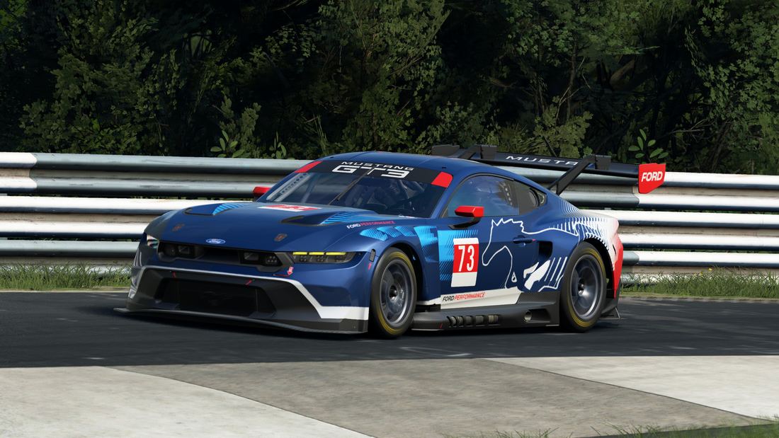 Mustang GT3 saliendo del apoyo